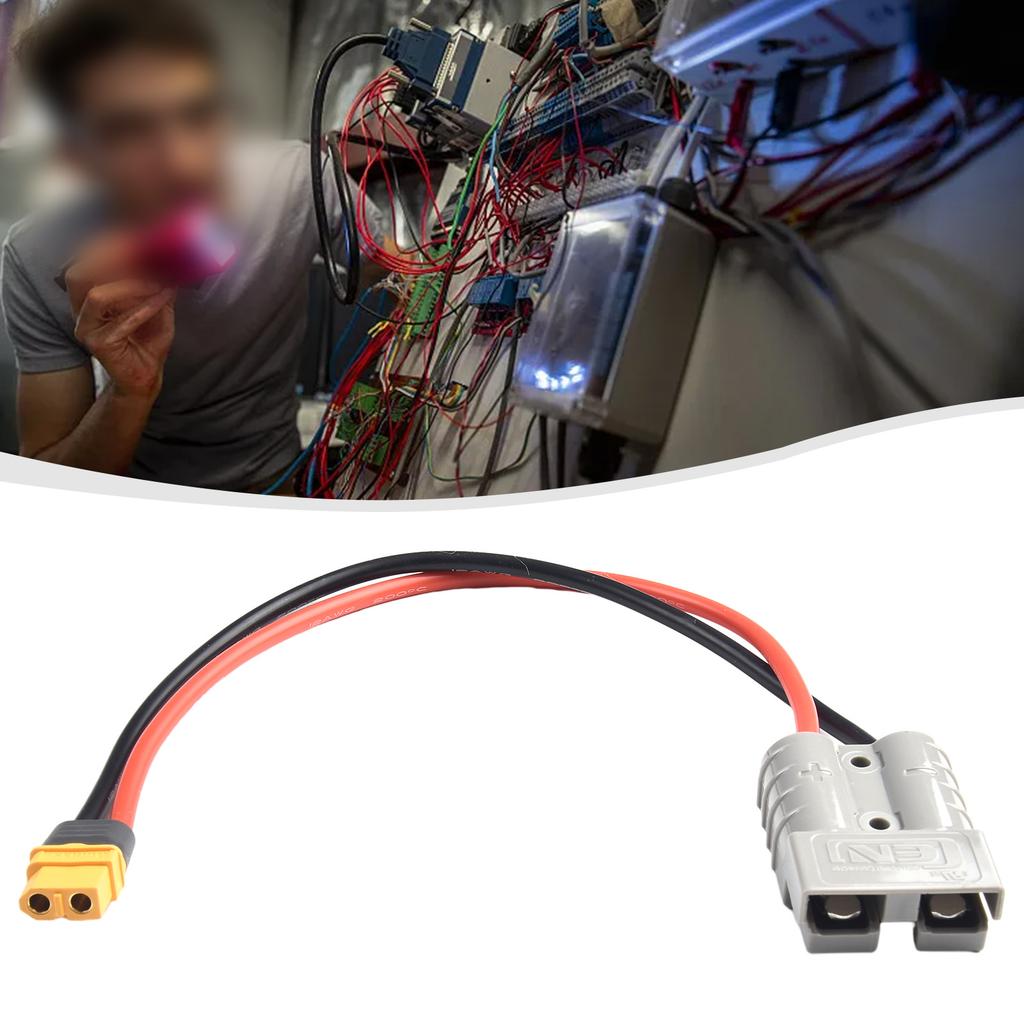 Güneş Paneli Bağlantıları İçin Verimli ANDERSON Konnektörden XT60 Adaptör Kablosu 12AWG Tel 50AMP Derecelendirme