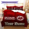 Eintracht Frankfurt Custom Name Pattern Bedding,Quilt Set Quilt Cover Pillowcase Home Birthday Gift(1 * Duvet Cover + 2 * Pillowcase, Without Core)
