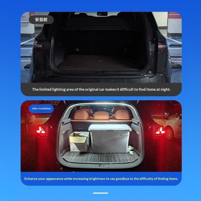 Auto Trunk High Brightness Ambient Lighting Strip 2/4M Interior Decor Lamp for Car Boot Decoration Accessory