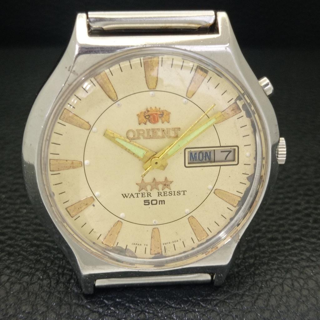 USED VINTAGE ORIENT AUTOMATIC 46943 JAPAN MENS ORIGINAL DIAL WATCH a702261-5 R123-a702261