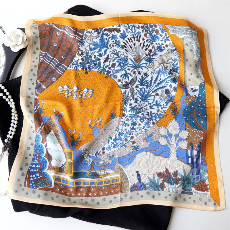 Neuer 100% Naturseide Schal Halstuch Foulard Damen Bandana Schals Frauen Hijab Schal Wickeltuch Quadratisches Kopftuch