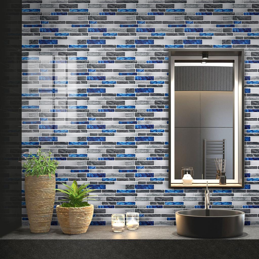 Küchenaufkleber Wasserdicht Und Ölfest 3D Simulation Kristall Spleißen Anti-Fliesen Wandaufkleber Renovierungsaufkleber Verschönerung Explosion