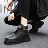 Vintage Men Platform Ankle Boots Autumn Winter British Chelsea Leather Boots Outdoor Non Slip Warm Casual Work Boot Botas Hombre