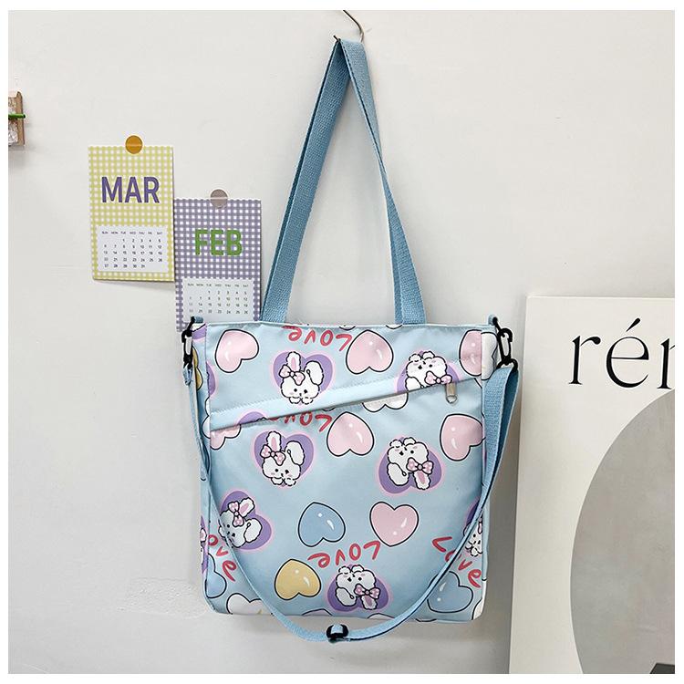 

Вместительная одноплечевая сумка кроссбоди, косметичка для учеников начальной и средней школы, милый мультяшный интерес к классу синий