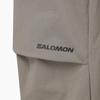 SALOMON Slate Letter Elastic Waist Straight Leg Casual Pants Men Pants Gray C28036