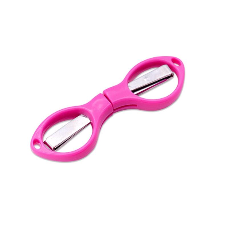 Cute Folding Scissor Creative Stationery Portable Manual Student Paper Scissors Paper Cutting Knife Classroom Learning Tools
