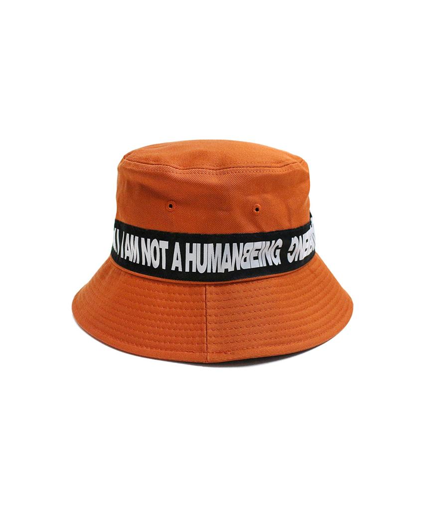 Aimnaseohyumeonbiing Basic Logo Tape Bucket Hat - Orange
