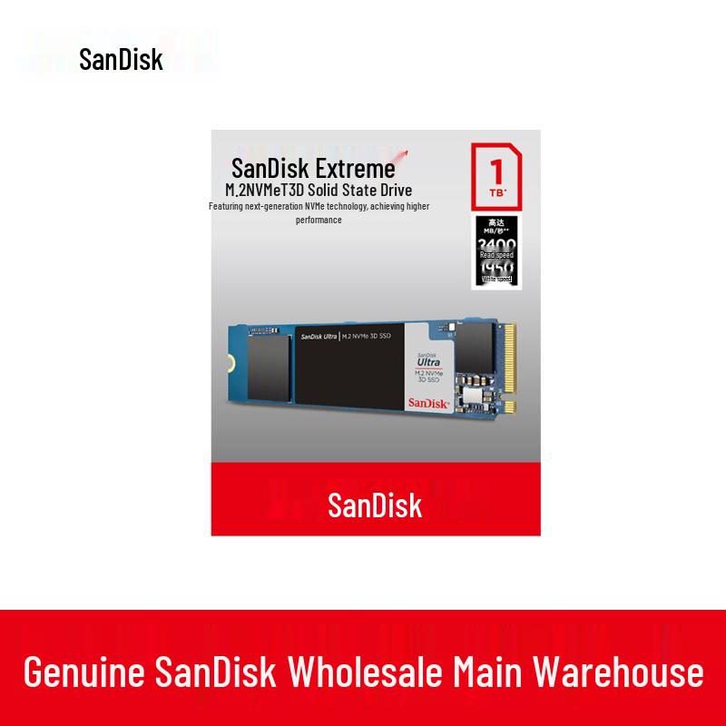 

SanDisk M.2 NVMe 1TB SSD 3.0 для настільного комп ютера та ноутбука 2TB PCIe Твердотільний накопичувач