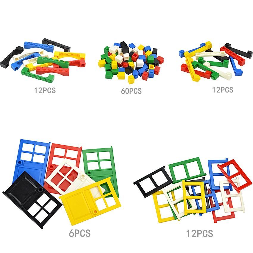 MOC Creative Furniture TV Sofa Brick City Accessories Xmas Tree Book Desk Dining Table Bathroom Door Building Block House Scene