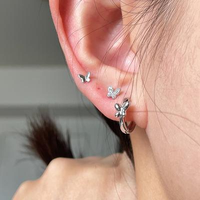 Mini Schmetterling Ohrknorpelstecker Damen Nische Designgefühl Einzigartige Persönlichkeit Mode Temperament Elegant Vielseitige Ohrringe