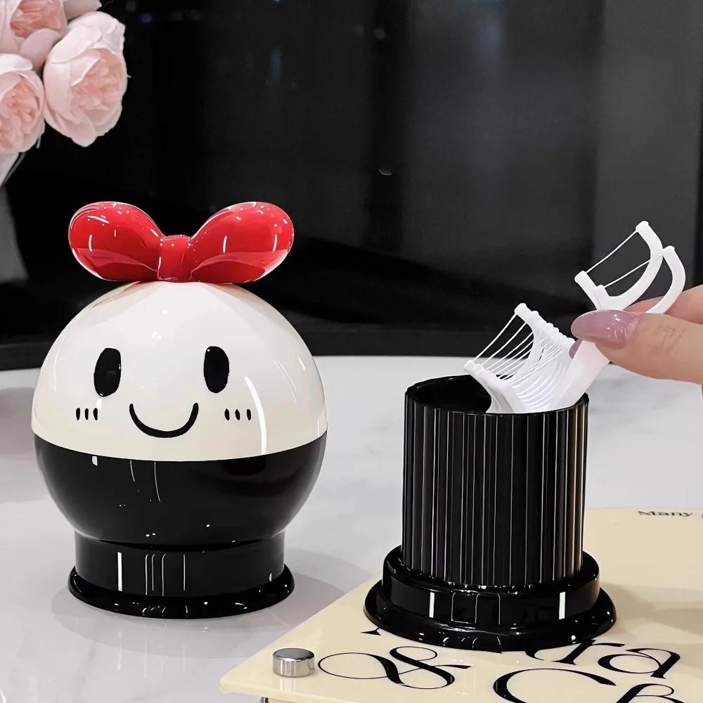 New Toothpick Holder,High-end Dental Floss Box,Household Plastic Cotton Swab Box,High-value Creative Toothpick Storage Ornament