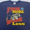 Vintage 90s I’M GONNA FISH MORE & WORK LESS T-Shirt XL Bass Angler Sportsman