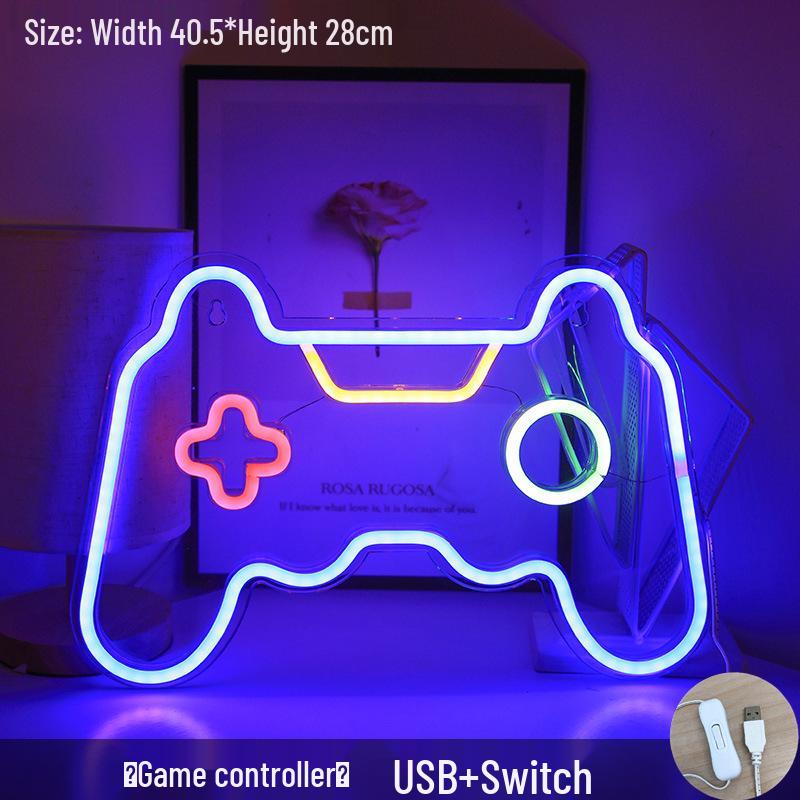 

Акриловая светодиодная ручка игровой консоли неоновая подсветка для киберспортивных комнат 5V1A [USB + Switch]