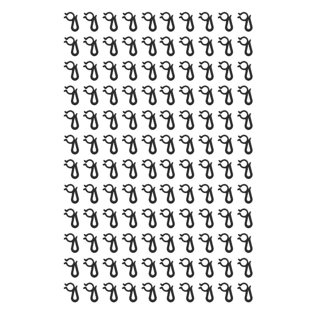 120 Pcs Black/ White Christmas Light Clips Plastic Waterproof Roof Christmas Light Clips Reusable 2.3 X 1.6cm