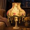 Lampshade with Bead Fringe Boho for Living Room, Cottage Decor