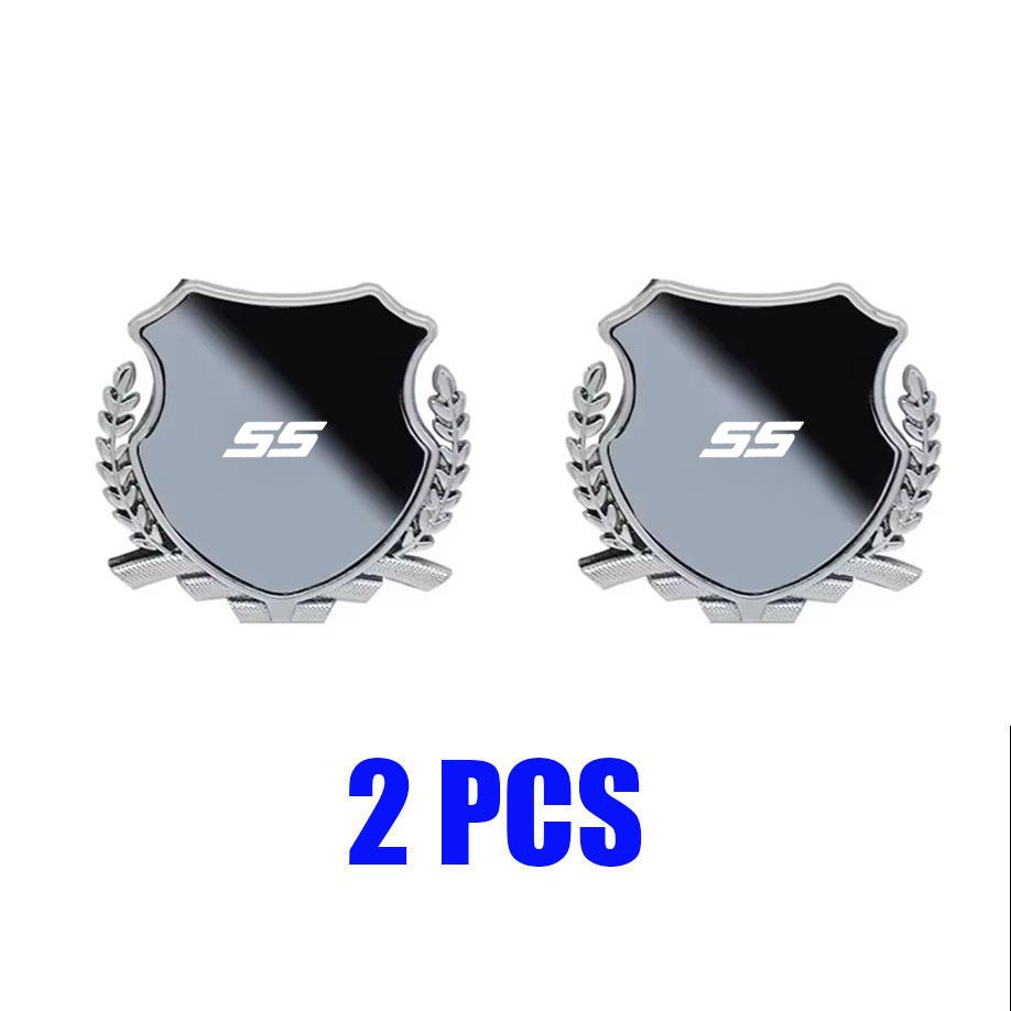 Custom Zinc Alloy Car Fender Emblem Metal Side Window Badge For Chevrolet Ss Logo Exterior Modification Decor Auto Accessories