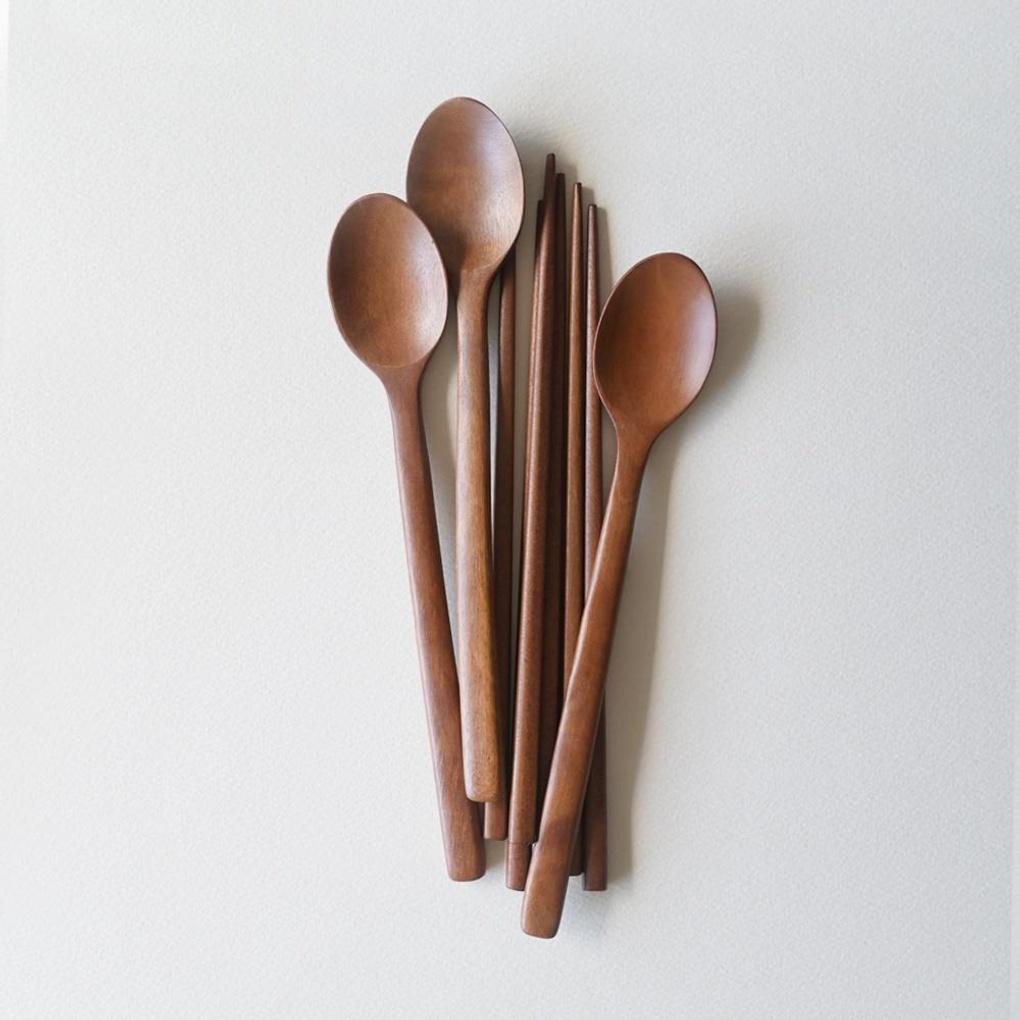 Romwood Palisander Holz Kinderlöffel Set