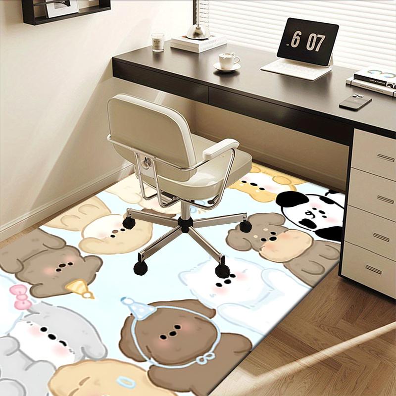 Cute Animal Theme Chair Mat Office Carpet Cute Animal Print Chair Mat for Home Decor, Suitable for Bedroom, Living Room, Various Rooms Gift Idea
