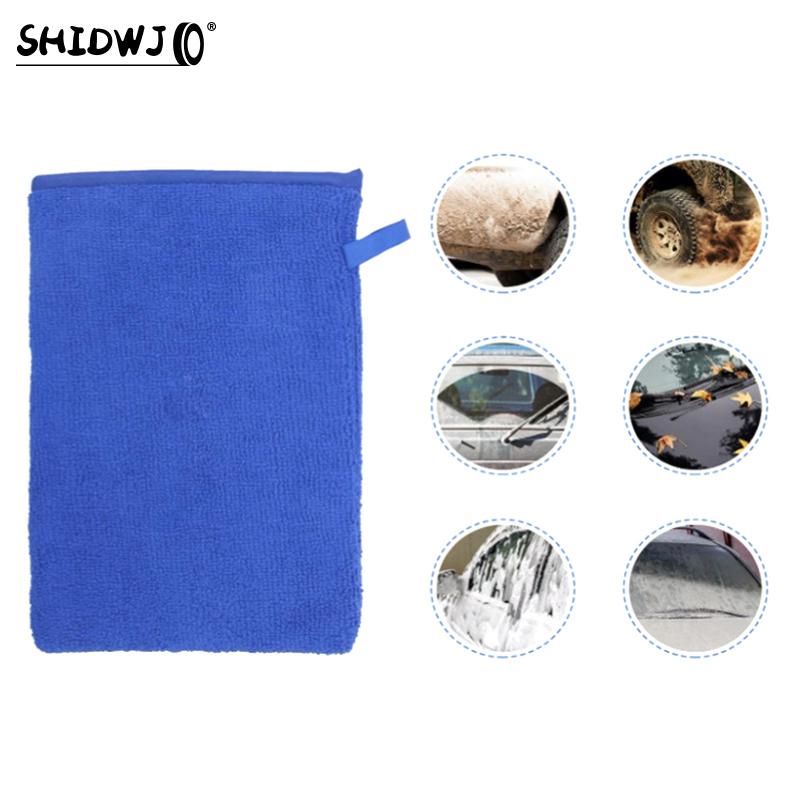 Fine Grade Clay Mitt Car Wash Clay Gloves One Side Clay Bar One Side Microfiber Car Detailing Tool Before Polishing