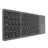 3 Folding Keyboard with Touchpad 63 Keys 10m Connection USB Charging Wireless Keyboard for Smartphone Tablet Laptop Travel