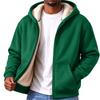 Herren Kapuzenjacke, Warm gefüttert, Reißverschluss Sweatshirt für Jugendliche