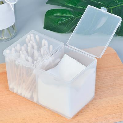 Nailart-Aufbewahrungsbox, durchscheinender, multifunktionaler Kunststoff, 2 Fächer, Aufbewahrungskoffer für Nailart-Shop