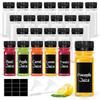 2oz Empty Plastic Mini Juice Bottles,Reusable Clear Shot Bottle Containers Funnels for Ginger Water Milk Drink Beverages