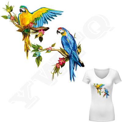 Parrot Stickers On Clothing Household Washable Parches For T-Shirts Applique On Clothes DIY Patches