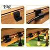 Eave Edge Light Mounting Clips Outdoor String Clips, Black Plastic Organize Hooks, Installation Tools Weather Resistant Snap-on Fasteners for