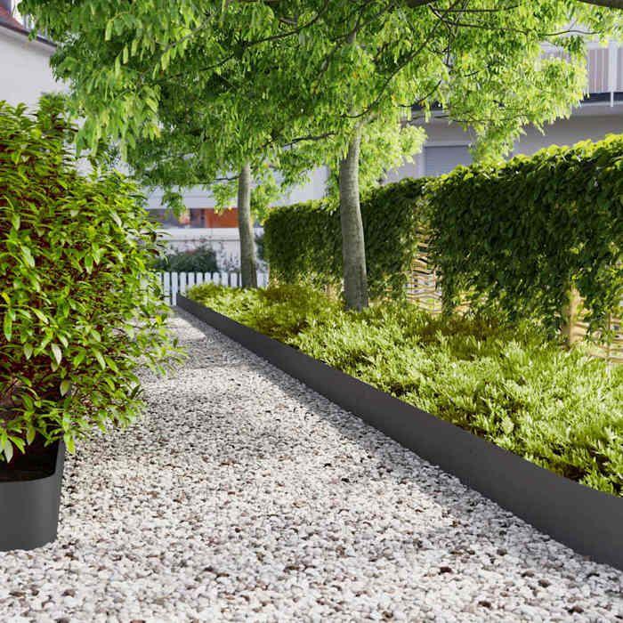 VidaXL Lawn Edging 30 Pcs Black 20x103 Cm Cold-rolled Steel, Garden Edging, Garden Bed Edging, Edging 860160