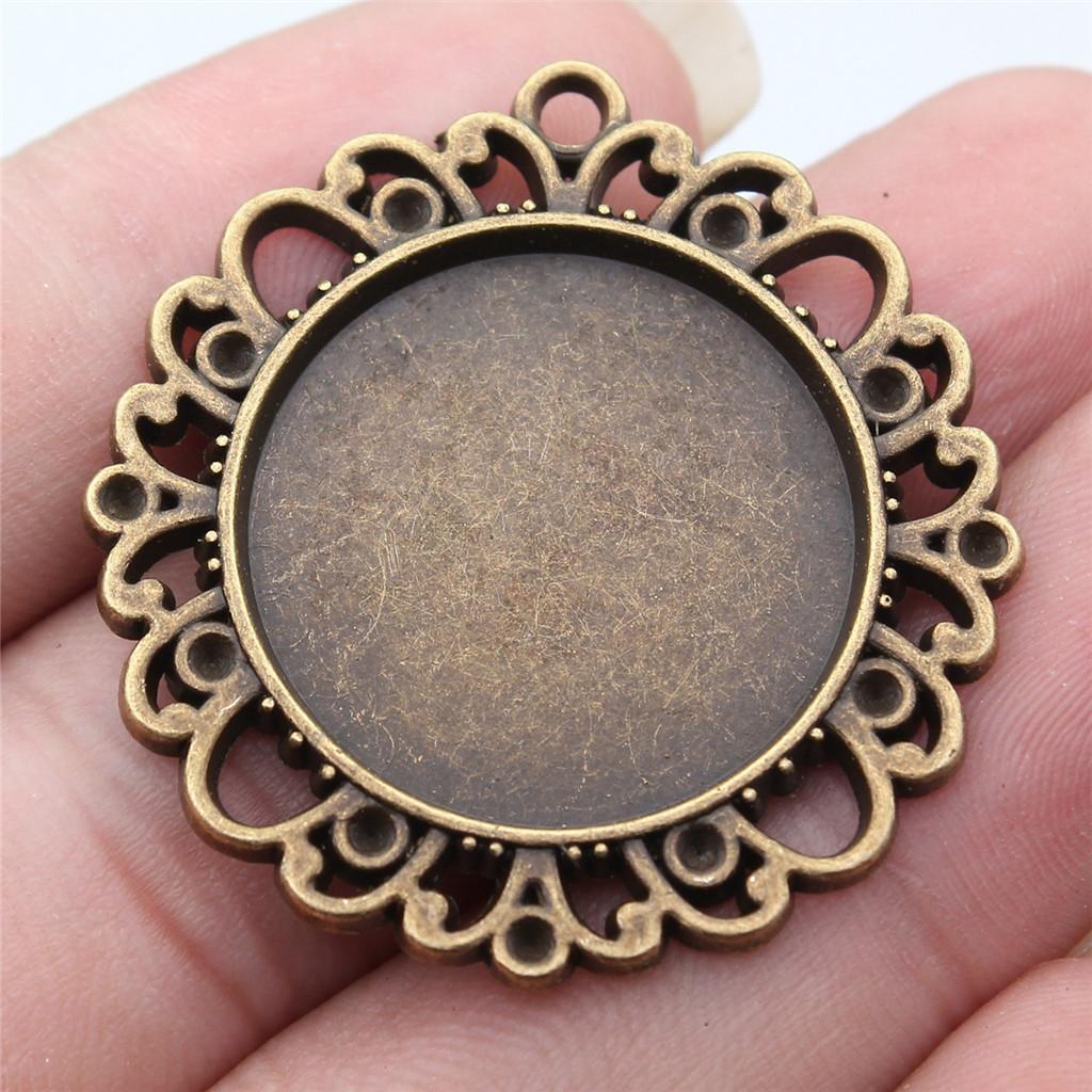 

Аксессуары Детали Подходят Круглый 25 мм Стеклянный Кабошон Основа Настройка Лоток Безель Винтажные Ювелирные Изделия Поставки ZA020 A71-3pcs-25mm