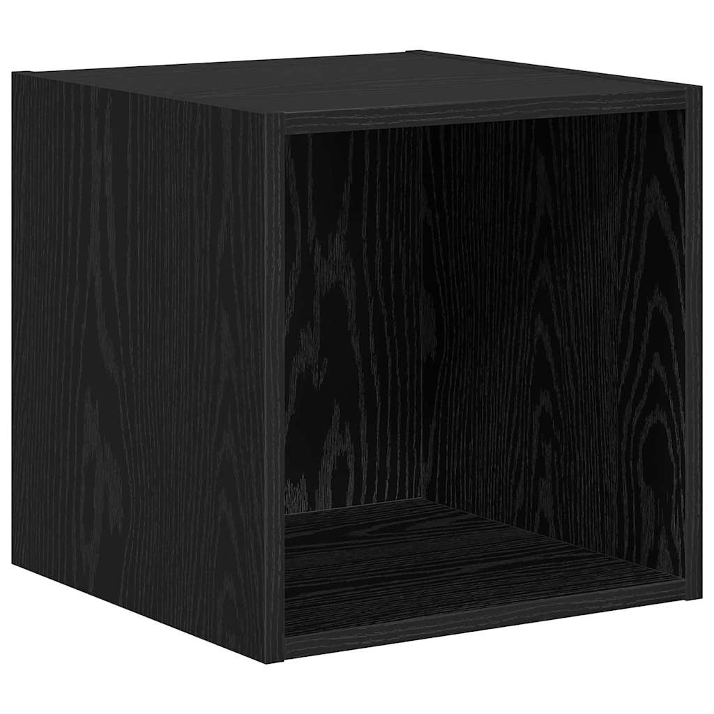 TV Cabinet Set 2 pcs Black Oak Effect Wood Based Material