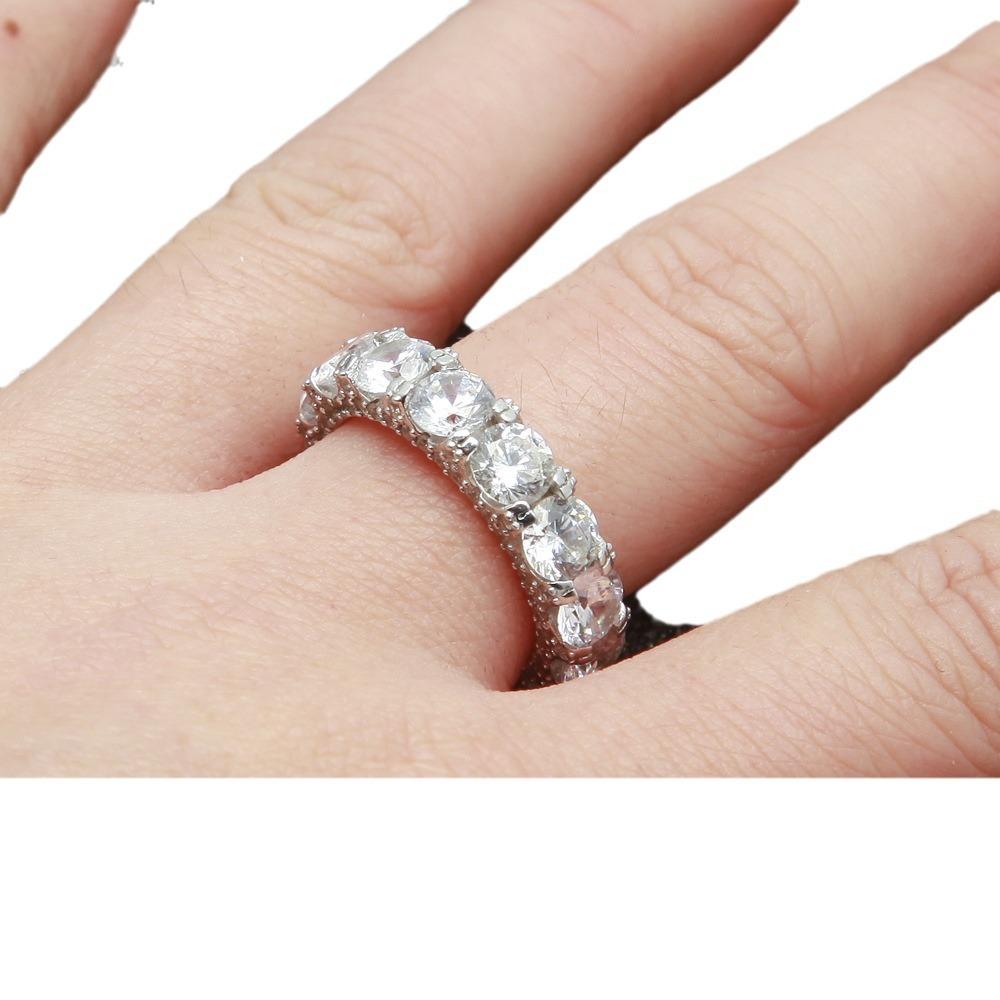 2026 Men's Ring New Personality Premium Sense Claw Set AAA Zircon Ring Versatile Fashion 18K Gold Plated Ring