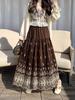 French Fairy Embroidery High-Waist Slim Dress with Cinched A-Line Skirt