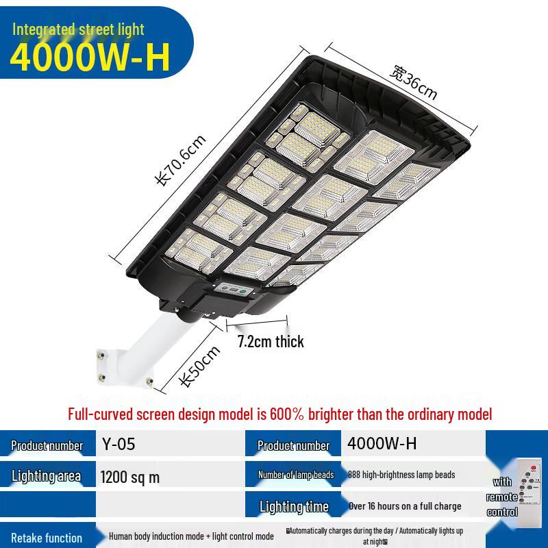 Integrated Solar Motion Sensor Street Light
