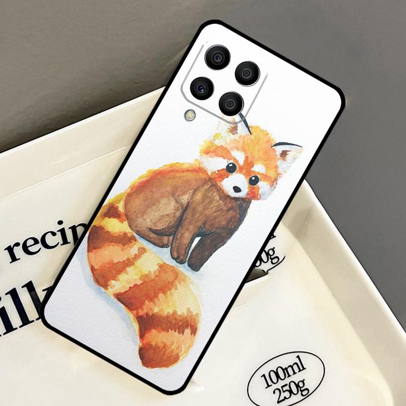 Red Panda Cute Animal Case For Samsung Galaxy M15 M55 M12 M13 M14 M54 M23 M16 M11 M21 M31 M20 M34 M52 M32 M36 M56