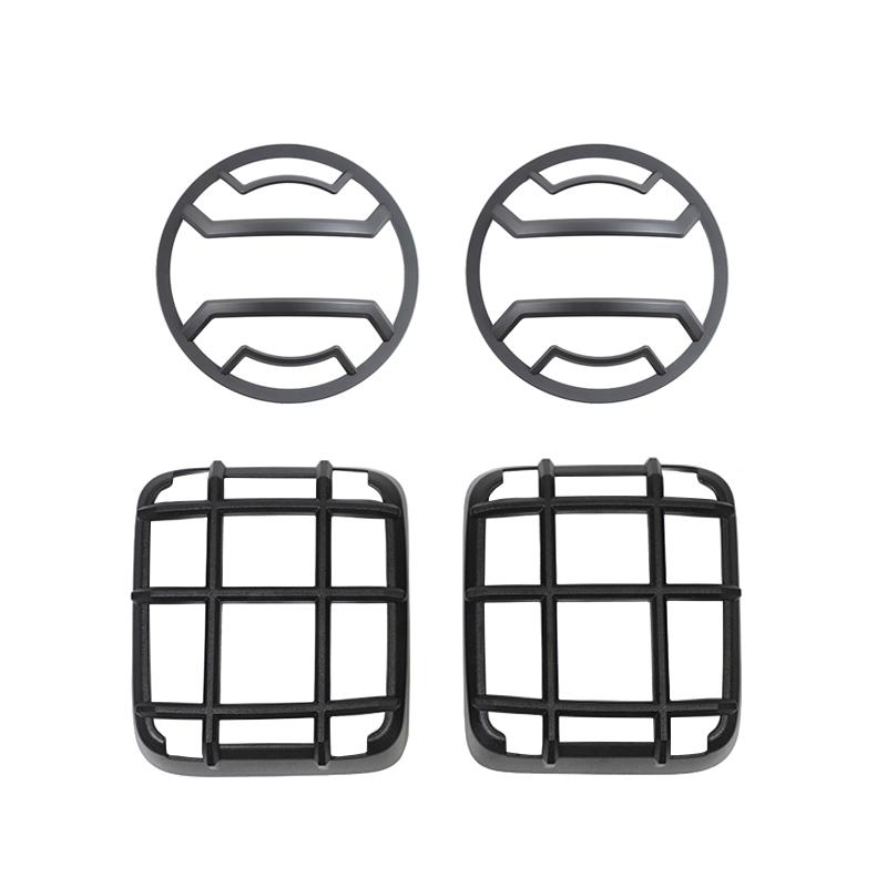 

TESIN колпаки для ламп передние фары задние фонари защитные кожухи задние фонари защитные крышки аксессуары для Jeep Wrangler JL 2018 чёрный