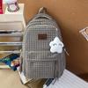 Schoolbag High Value Mori Small Fresh Plaid Girl Heart Travel Backpack Korean Version Ins Style Student Party Class Backpack