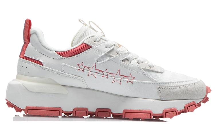 Li Ning Cushioning Low top Running Shoes Women's White Red AGCR286-2
