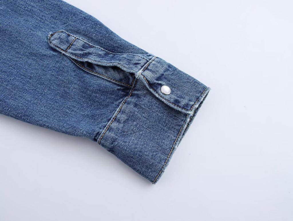 2025 Spring Women's European & American Style Denim Mini Dress