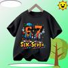 67 Six Seven Italian Brain Rot Math Joke T-Shirt Funny Casual Short Sleeve Round Neck Tops Summer Comfortable Children's T-Shirt