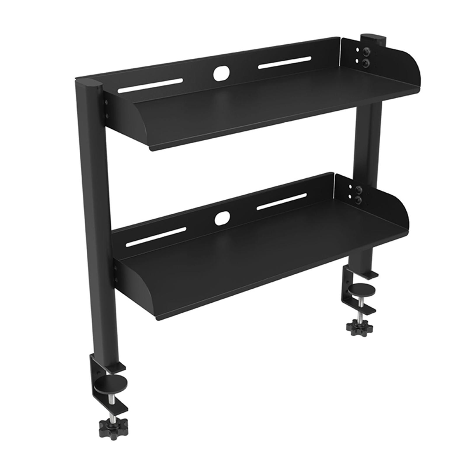 2-Tier Desk Storage Shelf Heavy Duty Desktop Organizer Desktop Storage Table Extender for Home Office PC Desk Accessories