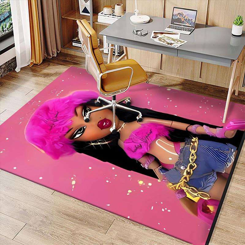 Bratz1 Printed Absorbent Washable Carpet, Non-Slip Bathroom Mats, Kitchen Rugs, Yoga Mat,Living Room Entrance, Camping Picnic Rugs