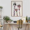 Cartoon Giraffe In Sunglasses Canvas Painting Anime Poster Cuadros Decoracion Dormitorio Nordic Decoration Home Wall Pictures