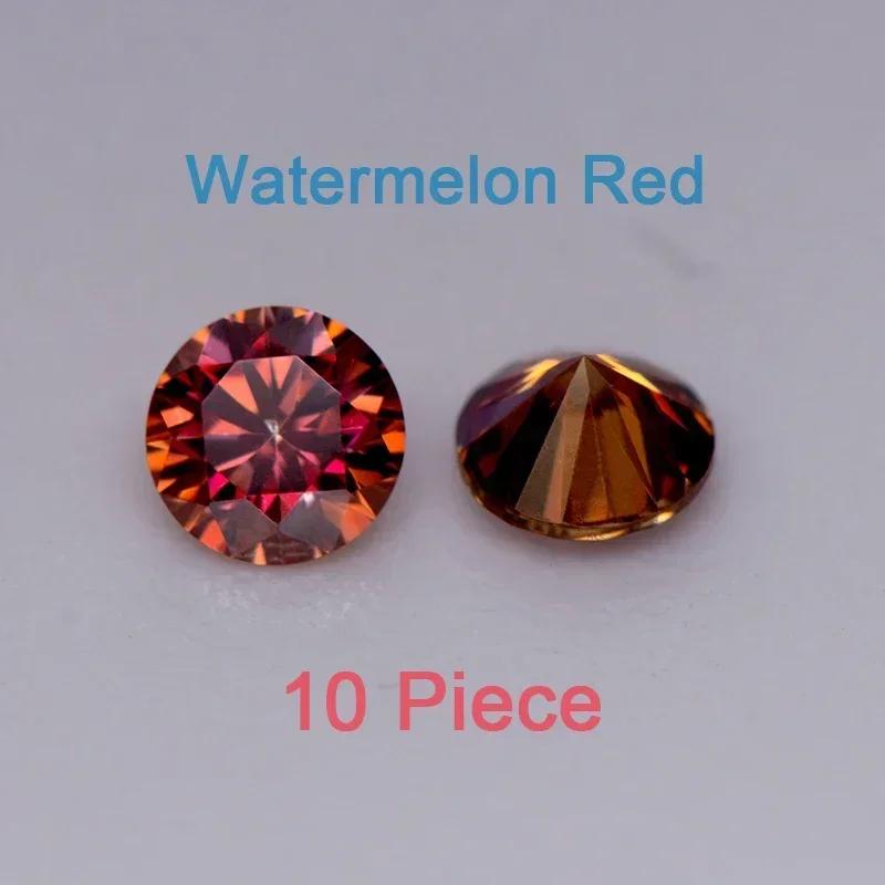 Pedras de Moissanite Múltiplas Cores Formato Redondo Tamanhos Pequenos 3,0-4,5mm VVS1 Diamantes de Laboratório Presente para Fazer Joias DIY