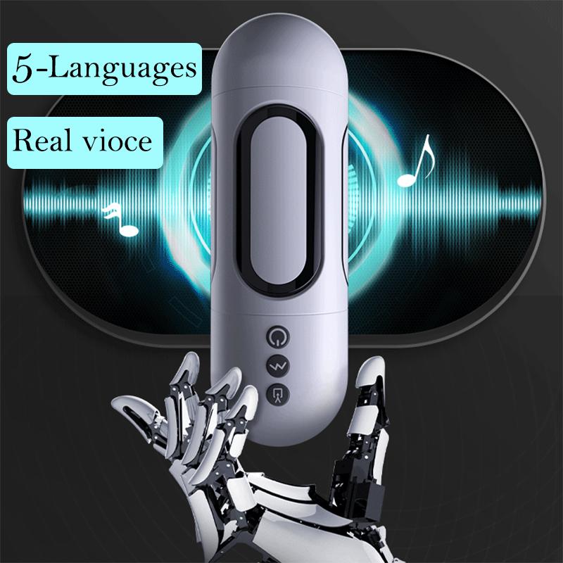 Automatic Male Masturbator Telescopic Vibrating Sounding Deep Throat Sucking Blowjob Masturbation Vagina Aircraft Cup Adult