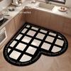 1PC French Light Luxury Heart-Shaped Kitchen Floor Mat With Diatomaceous Mud For Easy Care Waterproof Non-Slip Carpet
