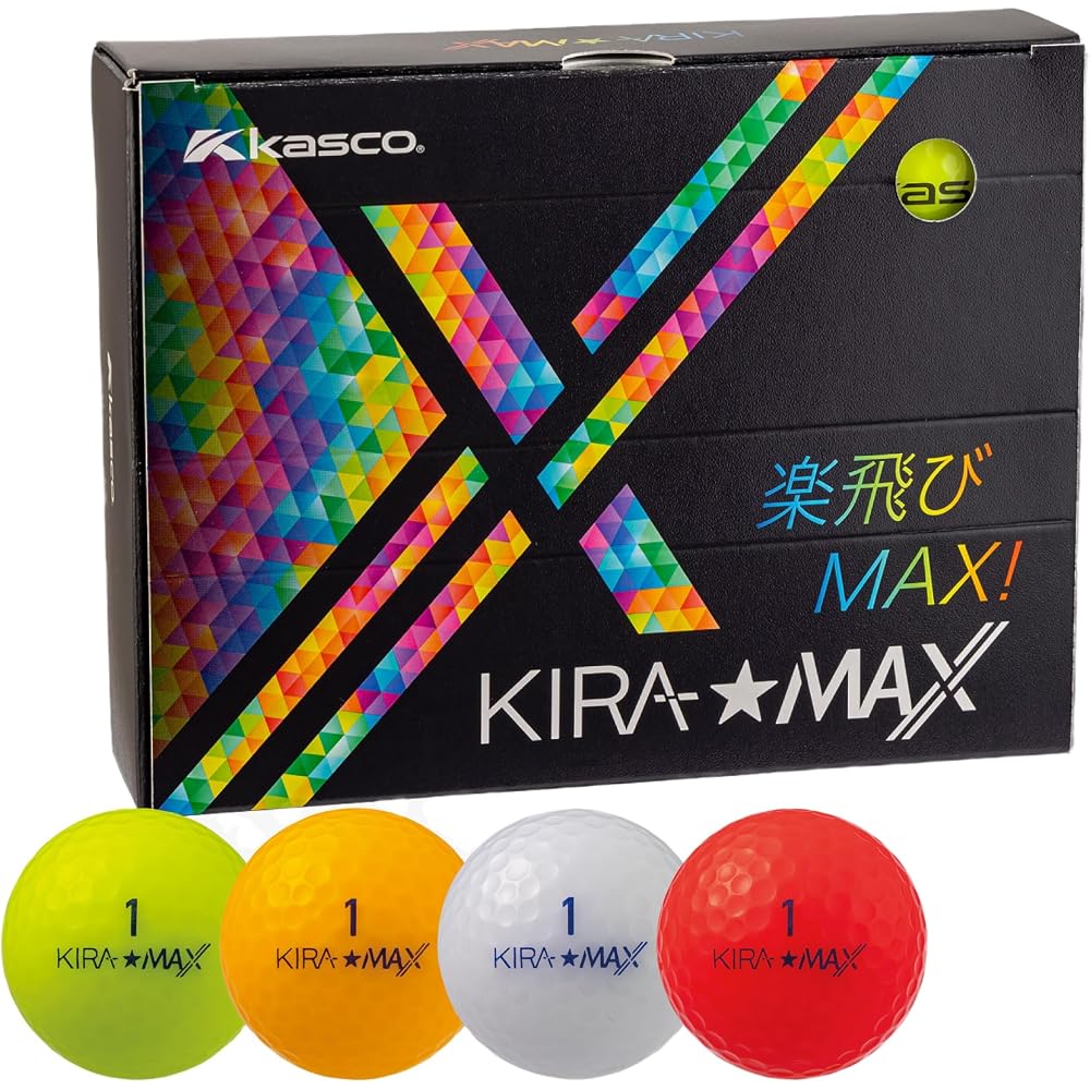 Kasco KIRA MAX 12-Piece Assorted Color Set Golf Balls