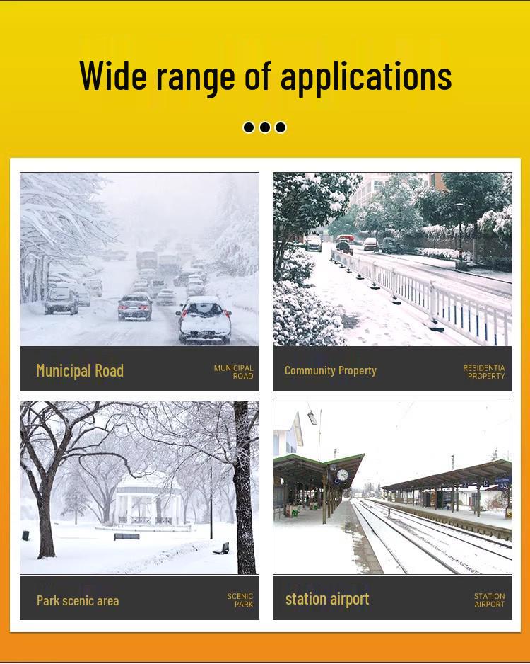 Compact Hand-Push Snow Sweeper for Efficient Road and Community Snow Removal