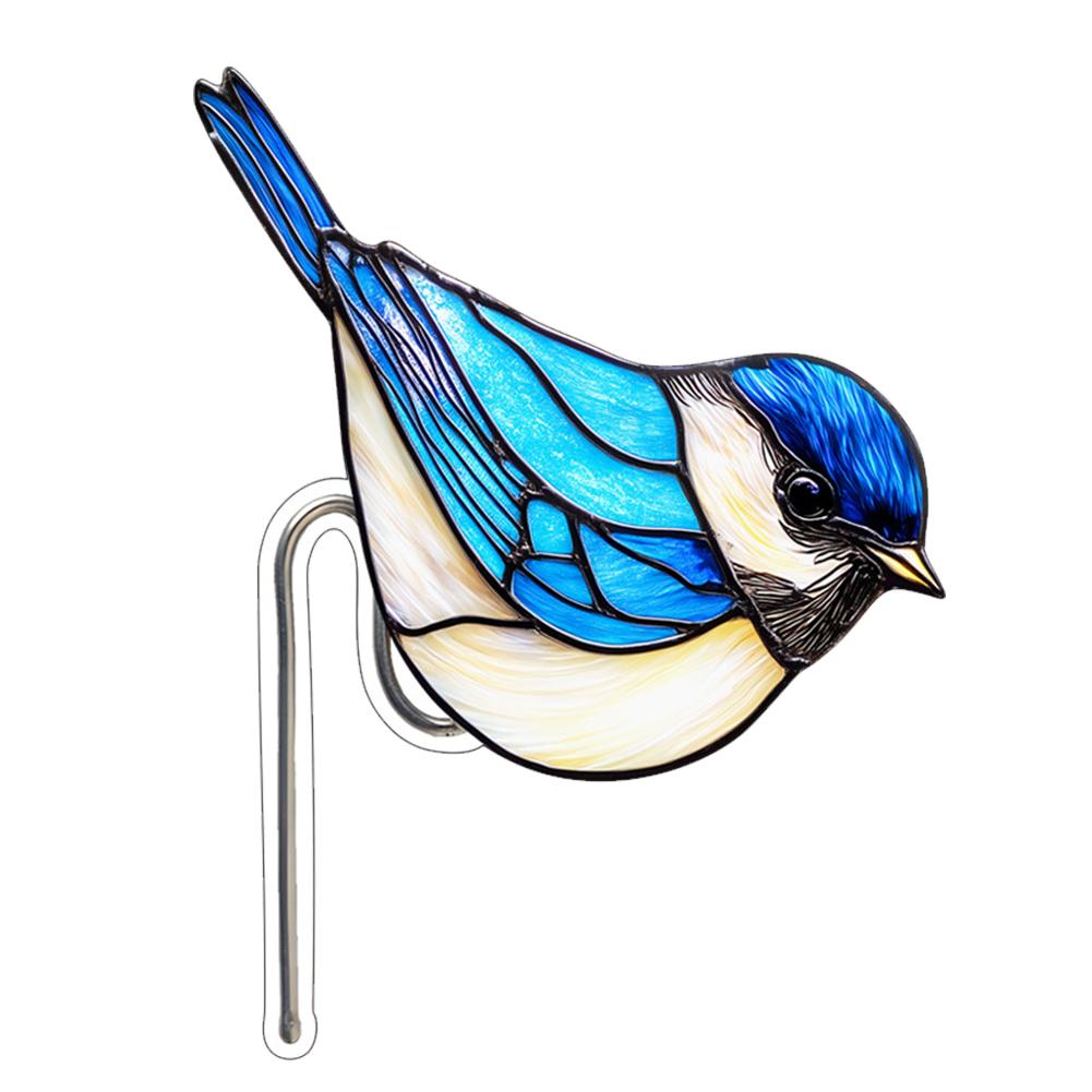 Potted Plant Insert Bird Planter Decoration Stained Glass Garden Decoration Crafts Acrylic Home Decor Dress Up